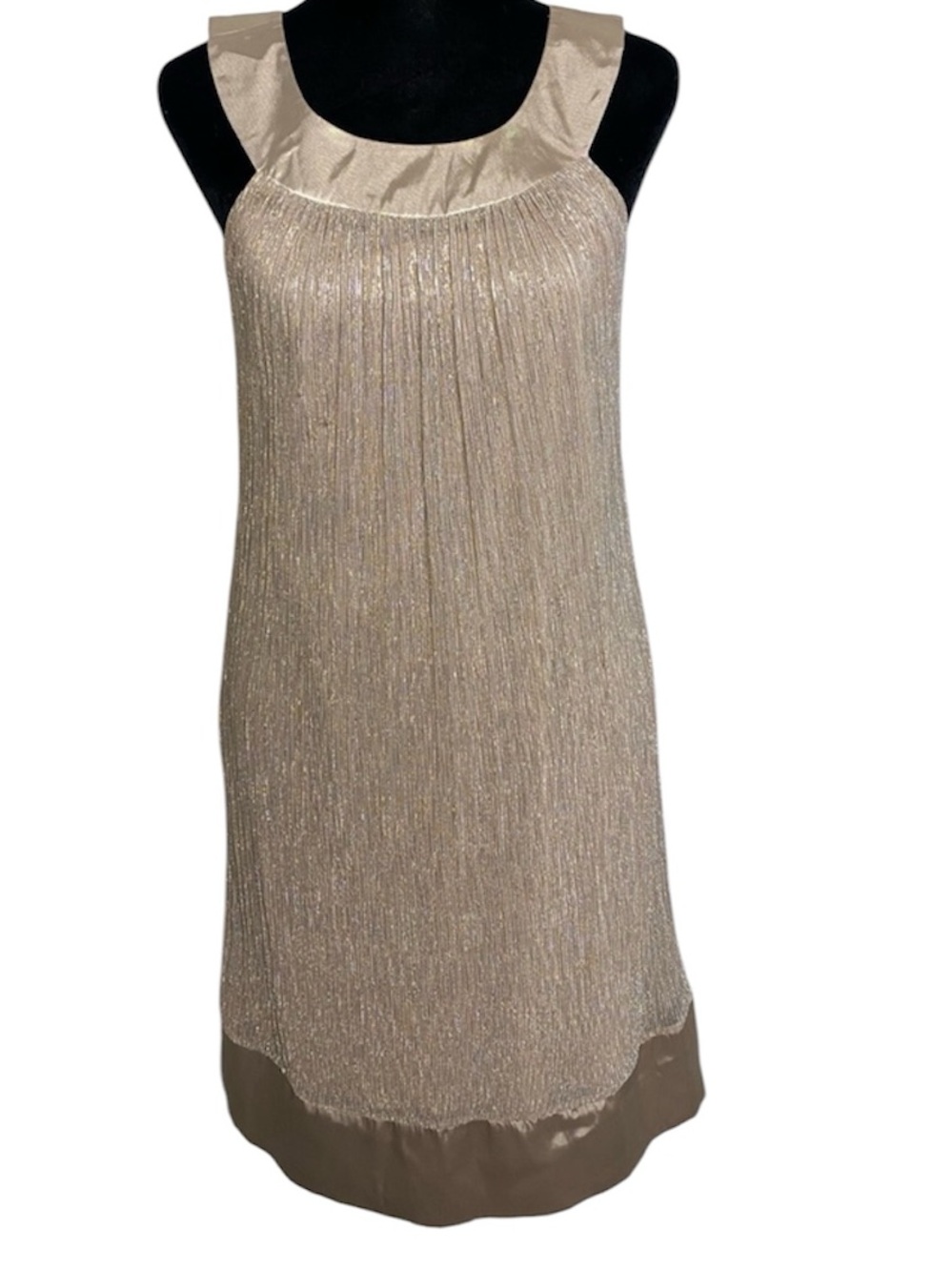 Enfocus Champagne cocktail dress with tie in back
